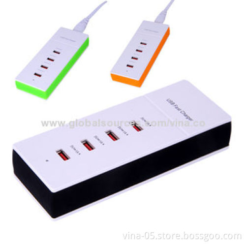 USB Power Strip Charger for iPad, iPhone and Tablet PCs, 100 - 240V, 50/60Hz Input Range